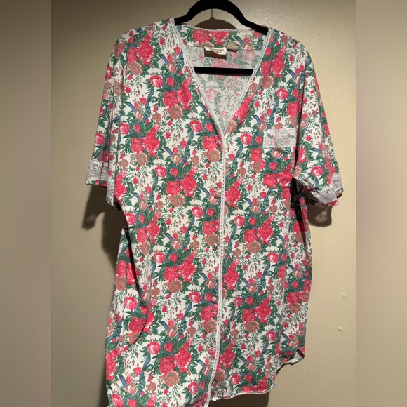 Vintage Gold Label Victoria's Secret Floral Nightgown Sleep Shirt M/L - Picture 10 of 10